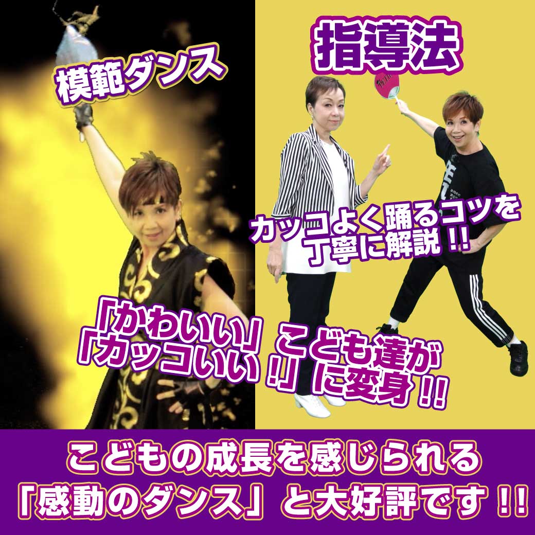 「よさこい風ダンス③」に収録されている内容を説明している写真