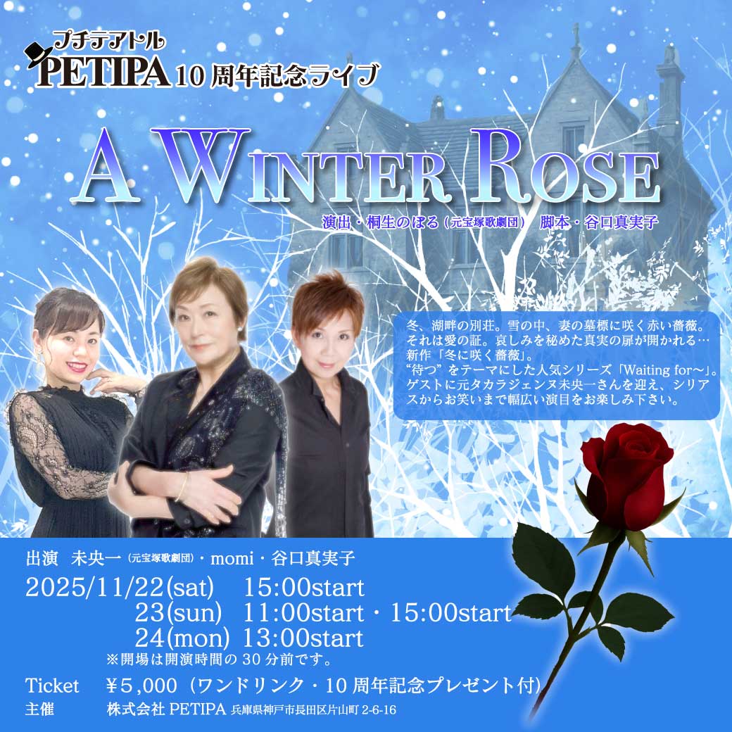プチテアトルPETIPA11月公演のフライヤーの画像