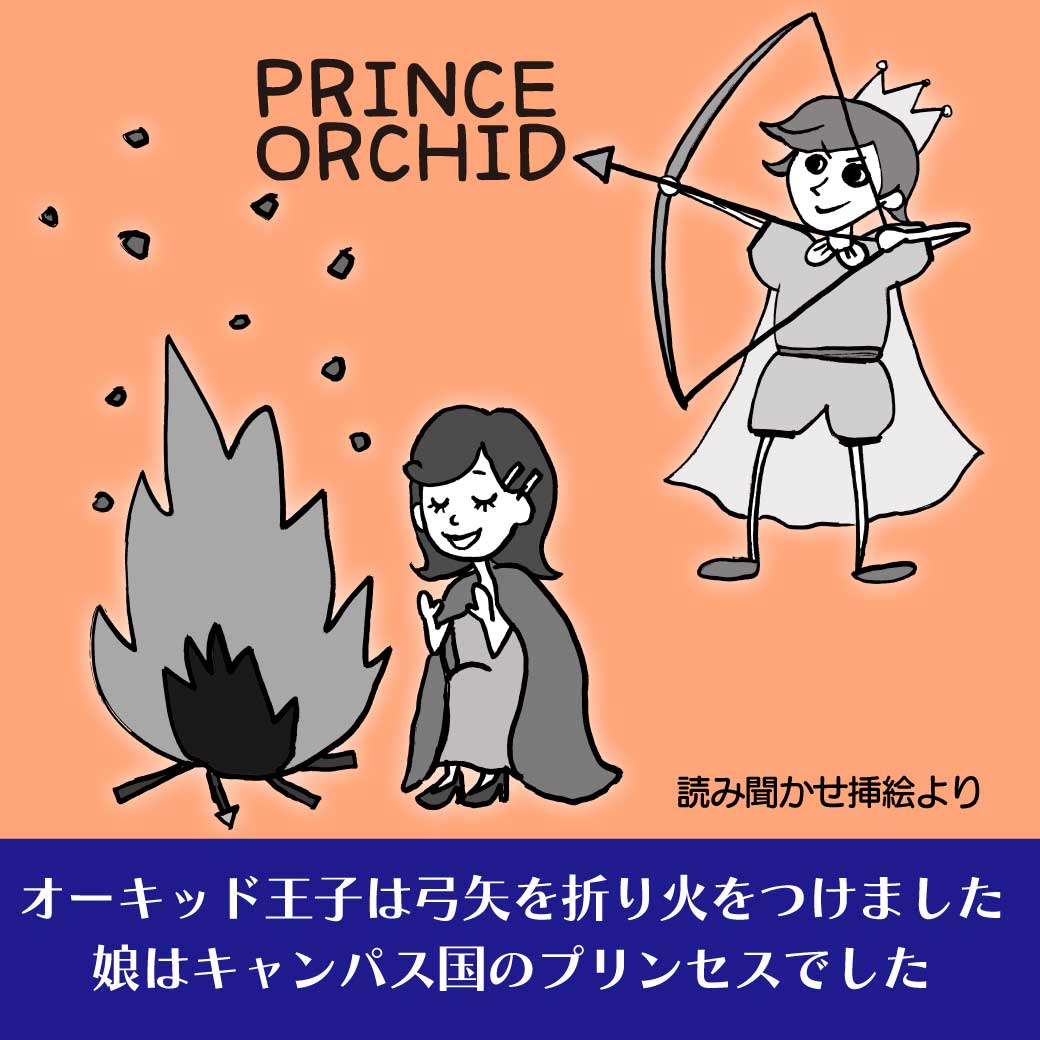 読み聞かせ挿絵より王子と姫の挿絵